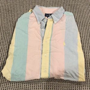 Vintage Ralph Lauren Colorblock Button Down, SZ XL